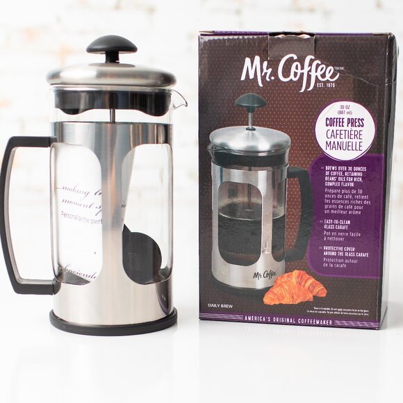Mr. Coffee Other - NEW Mr. Coffee 30oz Coffee Press Stainless Steel & Glass French Press